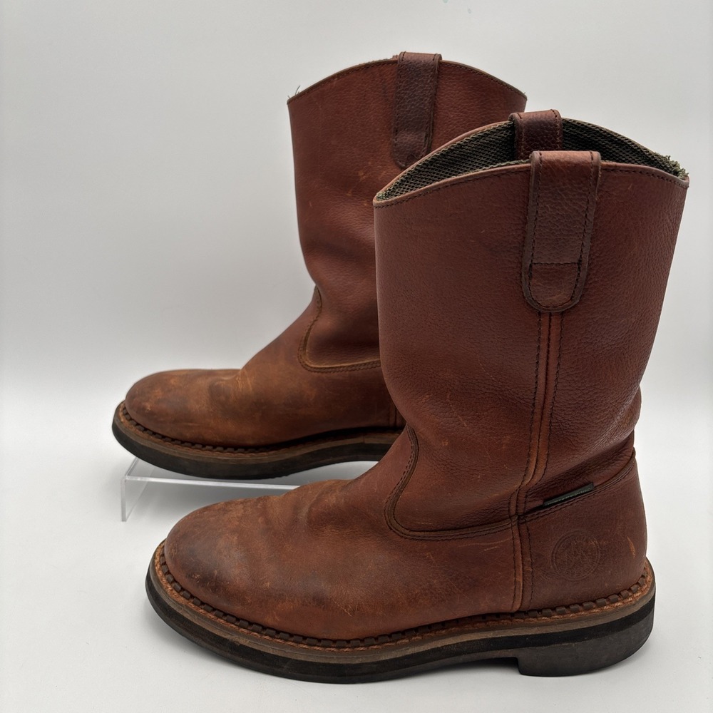 Georgia Boot Comfort Core 12" Wellington Brown Mens Size 8.5 M Ranch Farm